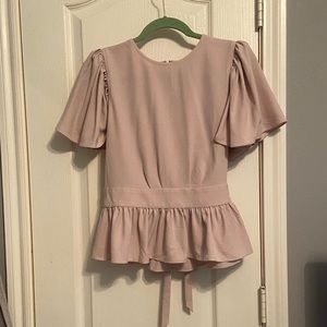 Express Blush Peplum top, size S